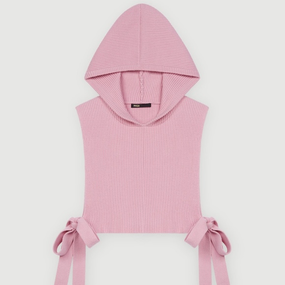 MAJE KNIT COLLAR WITH HOOD - Picture 2 of 9